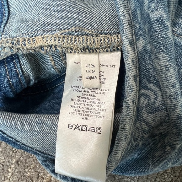 Pilcro Anthropologie Painters Denim Overalls Distressed Paisley/Floral Size 26 - Picture 5 of 8